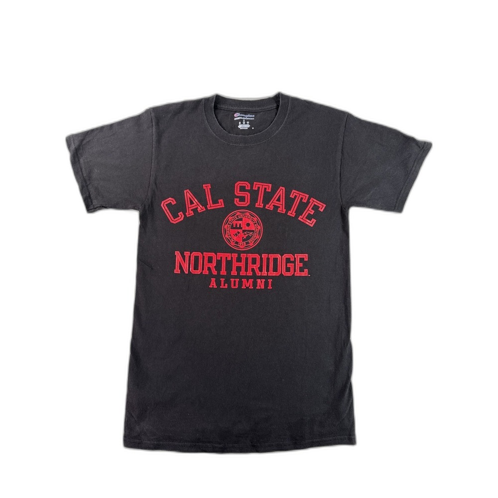 Champion Cal State Northridge Graphic Tee S Black Cotton Short Sleeve Shirt